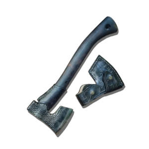 Hacha Vikinga de Acero con Alto Contenido de Carbono de Grado Industrial Hecha a Mano Personalizada para Acampar, Uso Diario al Aire Libre y Supervivencia - Product Image 1