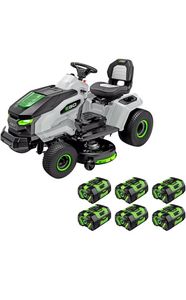 Cortadoras de Césped Eléctricas Power+ Nuevas - Tractor Inalámbrico con Plataforma de Corte de 42 Pulgadas, Incluye 6 Baterías de 56V 6.0Ah TR4204 - Entrega a Domicilio - Product Image 2