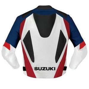Wholesale Custom Leather Armored Winter Motorcycle Racing Safety Jacket for Suzuki Riders-Breathable Protective Gear - Product Image 2