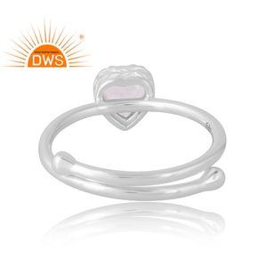 Best Selling 925 Sterling Silver Natural <b>Rose</b> <b>Quartz</b> Gemstone Ring Custom Jewelry for Women Gift for Her - Product Image 2