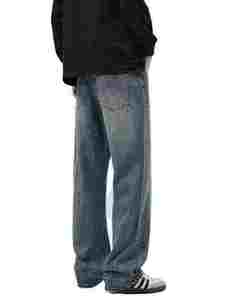 Servicio OEM: Pantalones de mezclilla para hombre, de peso pesado, lavados, de fábrica, corte ajustado, rectos, largos y transpirables - Product Image 3