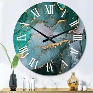 Horloge murale en résine faite à la main cadeau de noël décor époxy à quartz en blanc et or décor à la maison personnalisé pour un usage domestique - Product Image 6