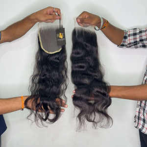 Fermeture frontale en dentelle transparente HD 13x4 13x6 avec faisceaux, fermeture frontale en dentelle HD suisse pré-plumée, frontale en dentelle d'oreille à oreille - Product Image 2