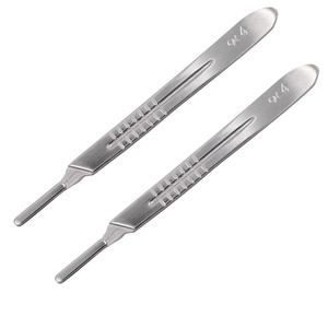 Manija de Bisturí de Acero Inoxidable de Grado Alemán con Escala, Herramienta Quirúrgica Dental Veterinaria # 3 & # Portacuchillas para 4 Cuchillos - Product Image 2