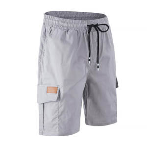 Shorts cargo pour hommes en toile 100% coton de haute qualité, décontractés, avec cordon de serrage, séchage rapide, service OEM personnalisable, vente en gros - Product Image 3