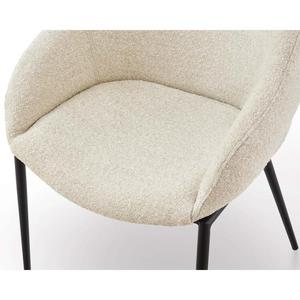 Modern Fabric Hotel <b>Chair</b> Upholstered Accent Armchair Metal Legs Lounge Seating <b>Stackable</b> for Bedroom <b>Dining</b> Apartment Villa - Product Image 4