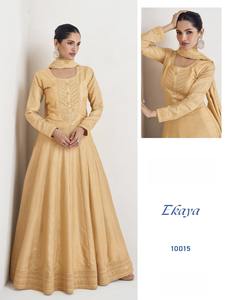 <b>Beautiful</b> Art Silk Embroidered Anarkali Suit for Women Long Flair Wedding Guest Traditional Wear Georgette Material for Parties - Product Image 6