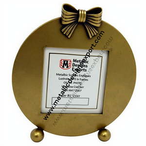 Cadre Photo Élégant Vintage Rond en Laiton Doré Élégant Classique Design Décoratif Arc Accent Moderne Table Métal Cadres Photo - Product Image 2