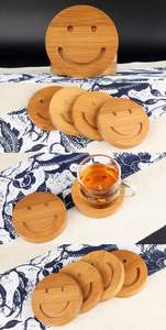 Nouveauté 2024 Sublimation sur mesure sous-verres absorbants vierges sous-verres à thé en bois ensemble de tapis et tampons fournitures de cuisine - Product Image 4