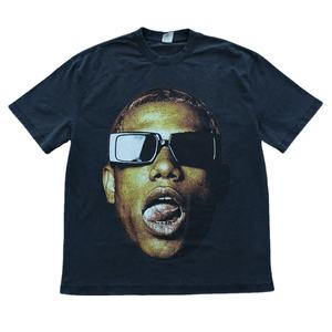 เสื้อยืดผ้าฝ้าย100% สำหรับผู้ชายซักแบบโอเวอร์ไซส์ดีไซน์ใหม่ล่าสุด - Product Image 1