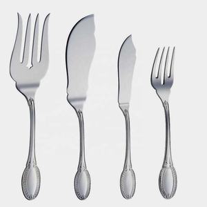 Juego de cubiertos de mango de forma increíble pulido mate plateado de acero inoxidable diseño real regalo de lujo de boda - Product Image 1