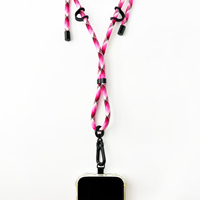 Cordon de téléphone portable pour extérieur, anti-perte, design bandoulière, en aluminium tressé, certifié MFi, en métal, pour téléphones, ordinateurs et badges