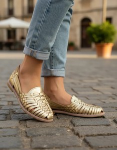 Sandalias Planas de Cuero para Mujer, con Múltiples Tiras Trenzadas, Transpirables, Ligeras, Sólidas, a la Moda, para Uso en Exteriores - Product Image 1