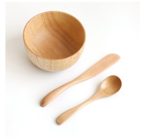 multi size kitchen serving wood WOODEN <b>SALAD</b> SERVER SET OF 2 HAND MADE UNIQUE KETCHENWAR - Product Image 1