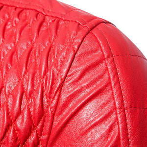 แจ็กเก็ตหนังวัวคุณภาพระดับพรีเมียมของผู้ชายเสื้อแจ็กเก็ตหนัง PU สำหรับรถจักรยานยนต์ผ้าใบดีไซน์แฟชั่น - Product Image 3