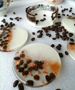 Sous-verres en résine de luxe faits à la main de cuisine tampons carrés de couleur personnalisables pour ensemble de table de tapis de cuisine meilleur prix - Product Image 4