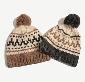 Gorro de mezcla de lana unisex, gorro de punto a la moda para estilo callejero, ajuste elástico para trajes casuales diarios y viajes - Product Image 1