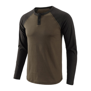 T-shirt à manches longues pour homme, coupe slim, couleur contrastée, 100% coton, logo personnalisé, fabricant OEM, Bangladesh - Product Image 5