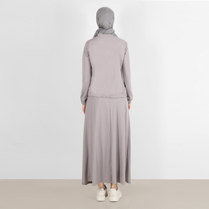 Fast Dispatch Wholesale Regular Fit Comfortable Islamic Abaya Sports <b>Suits</b> Muslim Tracksuits Embroidery for Women 2-Piece Quick - Product Image 3