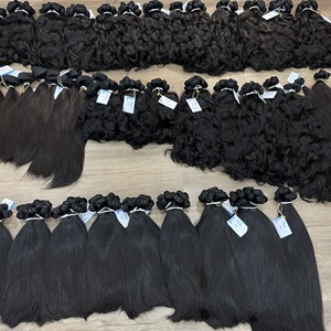 PAQUETES DE CABELLO CRUDO: Extensión de cabello humano vietnamita Cabello sin procesar Los colores negros naturales pueden decolorar y teñir - Product Image 1