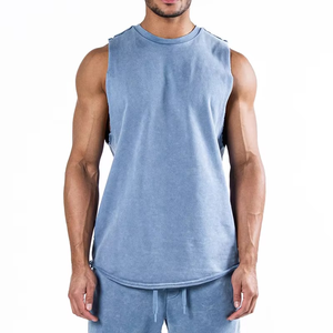 Estilo único correr culturismo desgaste hombres camiseta sin mangas entrenamiento gimnasio sin mangas nueva moda camiseta sin mangas Fitness Tops hombres - Product Image 1