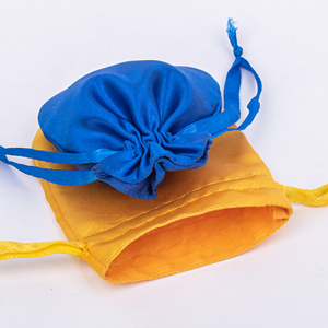 Pochette de rangement pour bijoux en satin de coton indien avec cordon de serrage, logo personnalisé, promotionnel, fait à la main, écologique, cadeau de mariage, emballage cadeau - Product Image 5