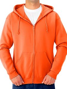 2022 unisexe personnalisé 100% polaire tissu sweats à capuche de haute qualité fermeture éclair complète nouveau Design pour la saison d'automne teint uni - Product Image 6