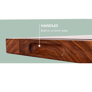 Planche à découper en noyer personnalisée Fabricant de confiance avec jus de fruits rainuré épais en bois Planche à découper Planche de charcuterie en bois - Product Image 3
