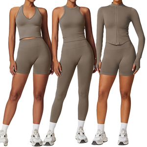 Vêtements de sport personnalisés pour femmes, shorts de yoga à effet push-up, leggings, ensembles de soutien-gorge de sport 2/3/4 pièces - Product Image 1