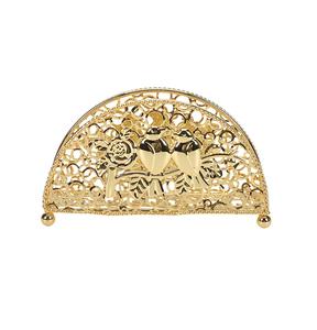 Porte-serviettes en forme de demi-cercle porte-serviettes porte-papier vaisselle accessoire de salle à manger élégant plaqué or serviette Hol - Product Image 3