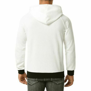 Hoodie unisexe en polyester/coton de haute qualité, anti-plis, à épaules tombantes, coupe carrée, imprimé sur mesure, en molleton bouclette teint uni, coupe classique - Product Image 3