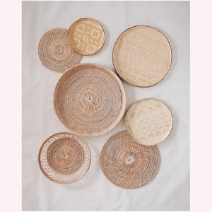 Elegant Handwoven Rattan & Seagrass Wall Design High-<b>End</b> Art Piece for Chic & Trendy Interiors - Product Image 2