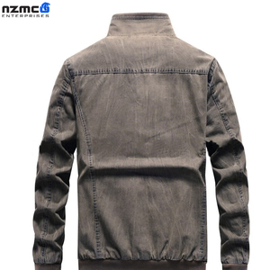 Nueva mejor venta al por mayor de invierno largo recubierto sin cuello a prueba de viento chaqueta de mezclilla Casual de los hombres de bajo precio de color personalizado - Product Image 4
