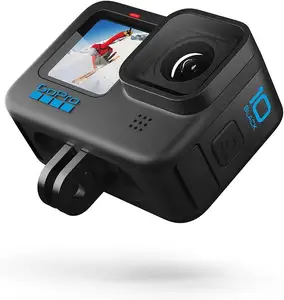 GoPro HERO10 Black - Waterproof Action Camera Front LCD and Touch Screens, 5.3K60 Ultra HD Video, 23MP Photos, 1080p Live Stream