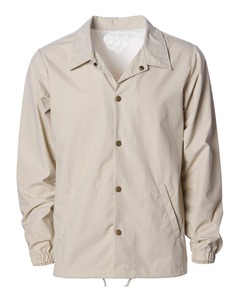 เสื้อแจ็กเก็ตโค้ชผ้าไนลอนสีดำพิมพ์ลายโลโก้บนหน้าจอสำหรับผู้ชาย - Product Image 3