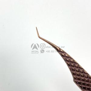 แหนบสำหรับต่อขนตาแบบหนีบติดเพชรสีทองกุหลาบโลโก้แบบกำหนดเอง - Product Image 3