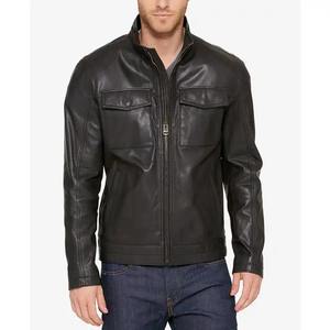 Veste d'hiver pour homme de haute qualité, personnalisable, style varsity décontracté, style motard, tissu en toile, haute couture, nouveau cuir - Product Image 1