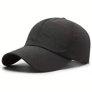 หมวกกีฬาสีดำวินเทจหมวกกีฬาปรับแต่งคุณภาพสูงสำหรับผู้ชายปักลายต้นฉบับ6แผง