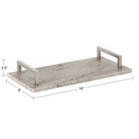 Plateau de service rectangulaire élégant et décoratif, en aluminium de luxe, fabriqué à la main, design classique, durable, écologique, poli