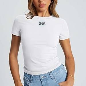 Tops d'été pour femmes Chemises de printemps Tenues tendance pour les vacances T-shirts à manches courtes pour le travail Mode décontractée - Product Image 1