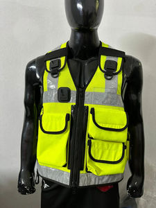 Unisex <b>Work</b> <b>Wear</b> Safety Vest Working <b>Wear</b> Safety Vest Breathable Multi Pockets Construction <b>Work</b> Stripe Security Safety Vest - Product Image 5