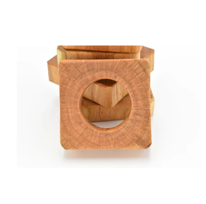 Vente directe d'usine de la plus haute qualité Rond de serviette en bois Conception simple pour la fête de mariage Vaisselle la plus vendue - Product Image 4