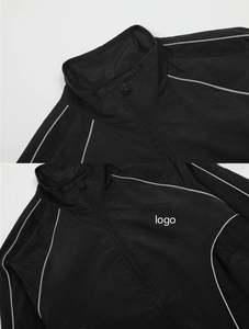 "Personnalisé Hommes Femmes Nylon Survêtement Baggy Zip Up Veste À Capuche Jogger Ensemble Sport Coupe-Vent avec Logo Réfléchissant En Gros" 2025 - Product Image 4