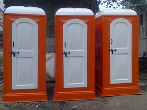 Toilette portable à montage rapide et économique, écologique, en acier bleu et PVC, conteneur 3x3.5x7, pour usage professionnel - Product Image 5