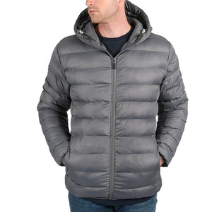 Chaqueta de Invierno Acolchada para Hombre, Estilo Urbano, Color Blanco, con Logotipo Personalizado, Gruesa, Cálida, con Cierre, Talla Grande - Product Image 1