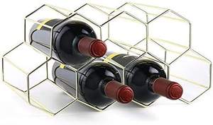 Estante de Metal para vino, decoración de la casa, soporte de mesa para botellas de vino, estante de almacenamiento pequeño para encimera - Product Image 4