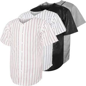 Maillots de baseball boutonnés personnalisables pour adultes, design unique, respirants, fabriqués en usine, vêtements décontractés pour le softball - Product Image 1