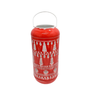 Lanterne ronde décorative de noël en fer avec poignée lanterne de festival en céramique de couleur verte pour mariage et décoration de dessus de Table - Product Image 5