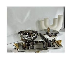 Factory Direct Sale Decorative Bakhoor Burner Stainless Steel Hammered Incense Burner With Tray And <b>Tong</b> - Product Image 3