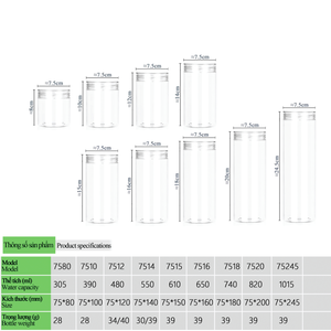 Frasco de Plástico PET de Boca Ancha de 100 mm de Diámetro, Tapa de Rosca de Plástico, Impresión Digital, Alimentos, Bebidas, Comida para Mascotas, Cerveza, Marca Vietnam - Product Image 5